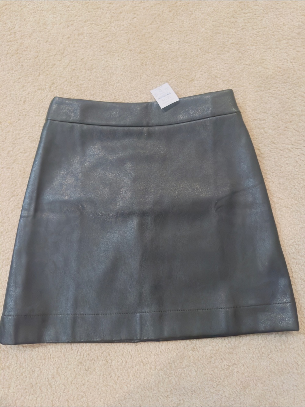J. Crew Black Faux Leather Mini Skirt